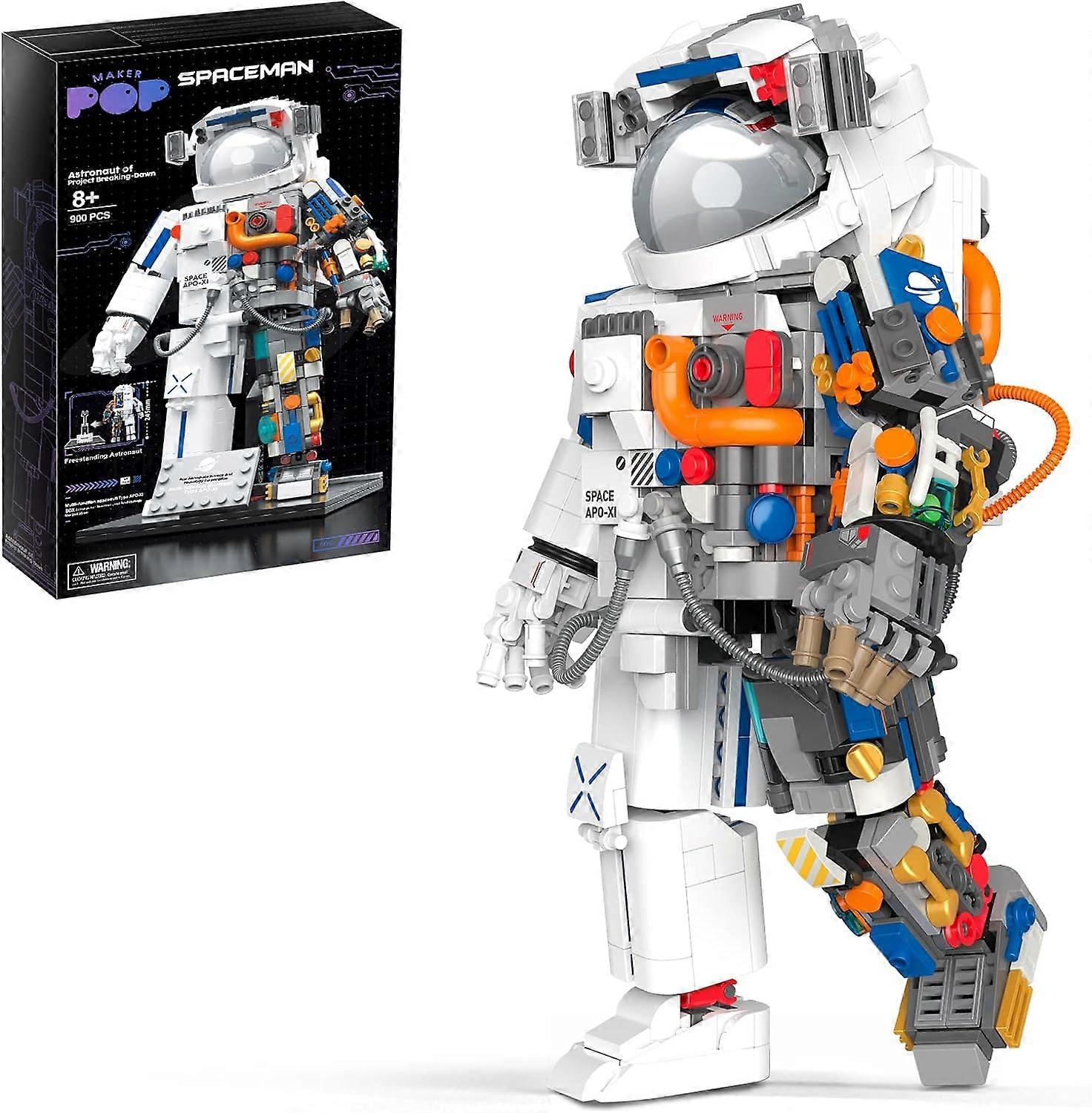 Vânzări promoționale Bloc de construcție jucărie spațiu pentru copii astronaut de construcție jucărie explorare astronaut cu stand de afișare cadou de colecție model creativ