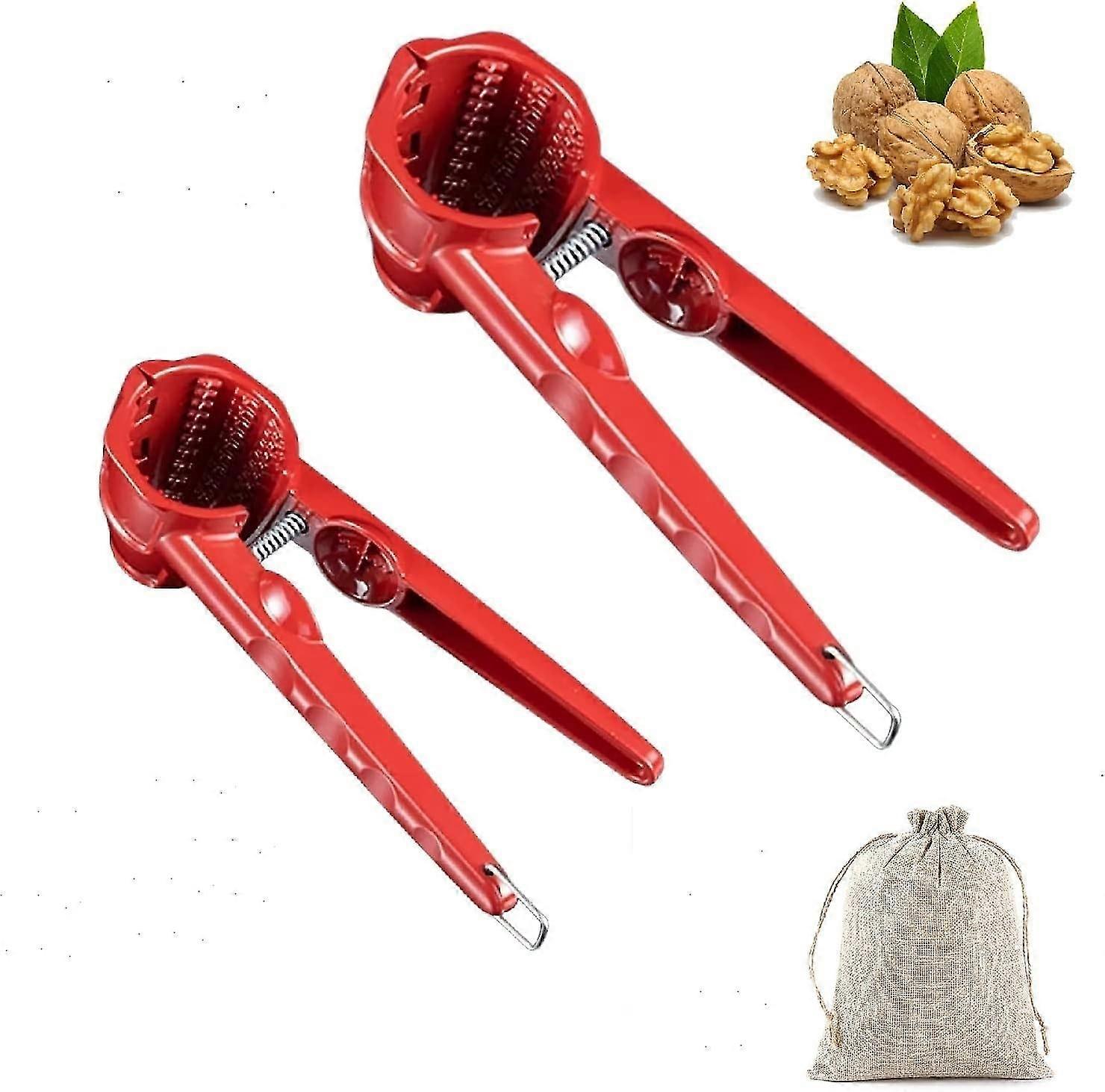 Nutcracker Pecan Walnut Nut Cracker Tool,2 Pieces Stainless Steel Nutcrackers Walnuts Brazil Nuts Hazelnuts Melon Seeds