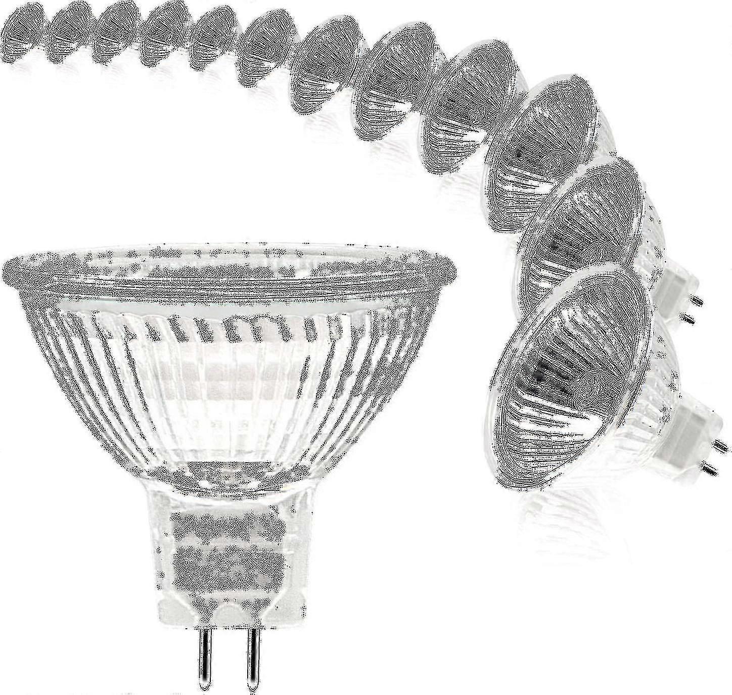 مصباح سبوت MR16 ، مصباح كهربائي 12 فولت 20 واط ، مصباح كهربائي Gu5.3 قابل للتعتيم ، 2 دبوس مصابيح هالوجين أبيض دافئ 2700 كيلو ، حزمة من 12 (mr16-20w-12p) [xh]