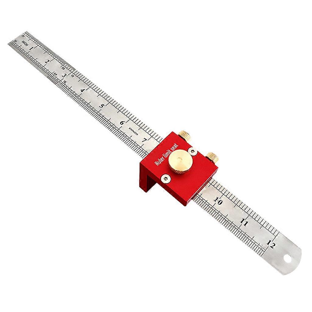 12 Inches Woodworking Line Locator Stop Block DIY Measuring Tool