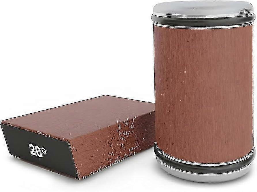 2 aiguiseurs de couteaux à rouler en noyer, aiguiseur de couteau à rouler à gobelet, fournit un affûtage de 15 et 20 degrés, outil d’affûtage de couteau à rouler pour tout acier