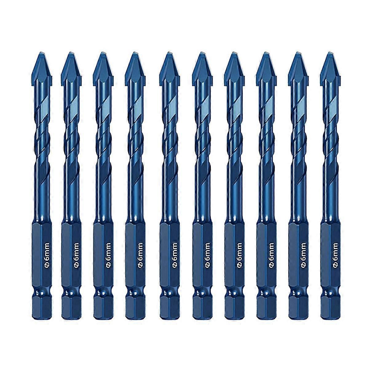 10Pcs High Hardness Eccentric Drill Precision Drilling 6mm Glass Tile Ceramic Punching Rock Slab Tr