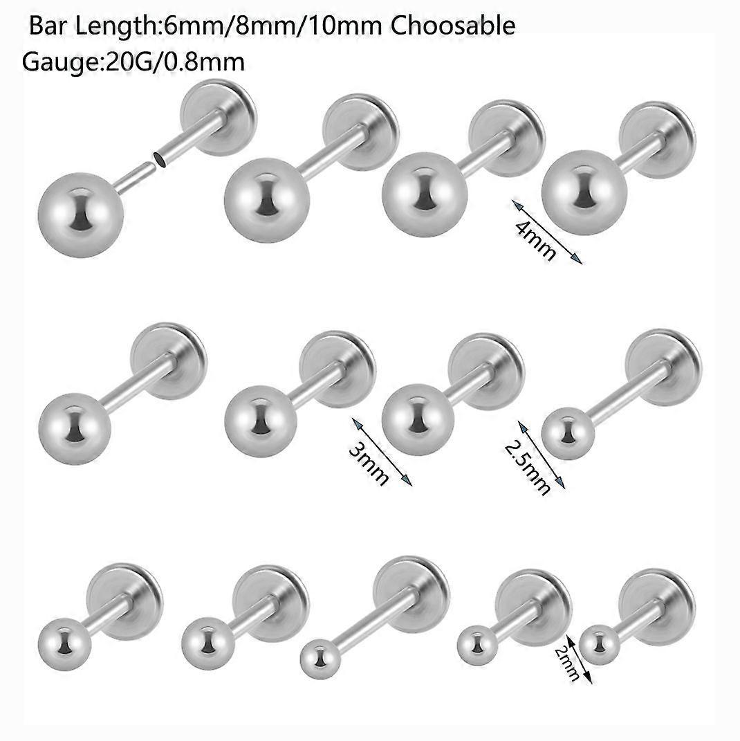 1PC Surgical Steel Threadless Push in Ear Cartilage Tragus Helix