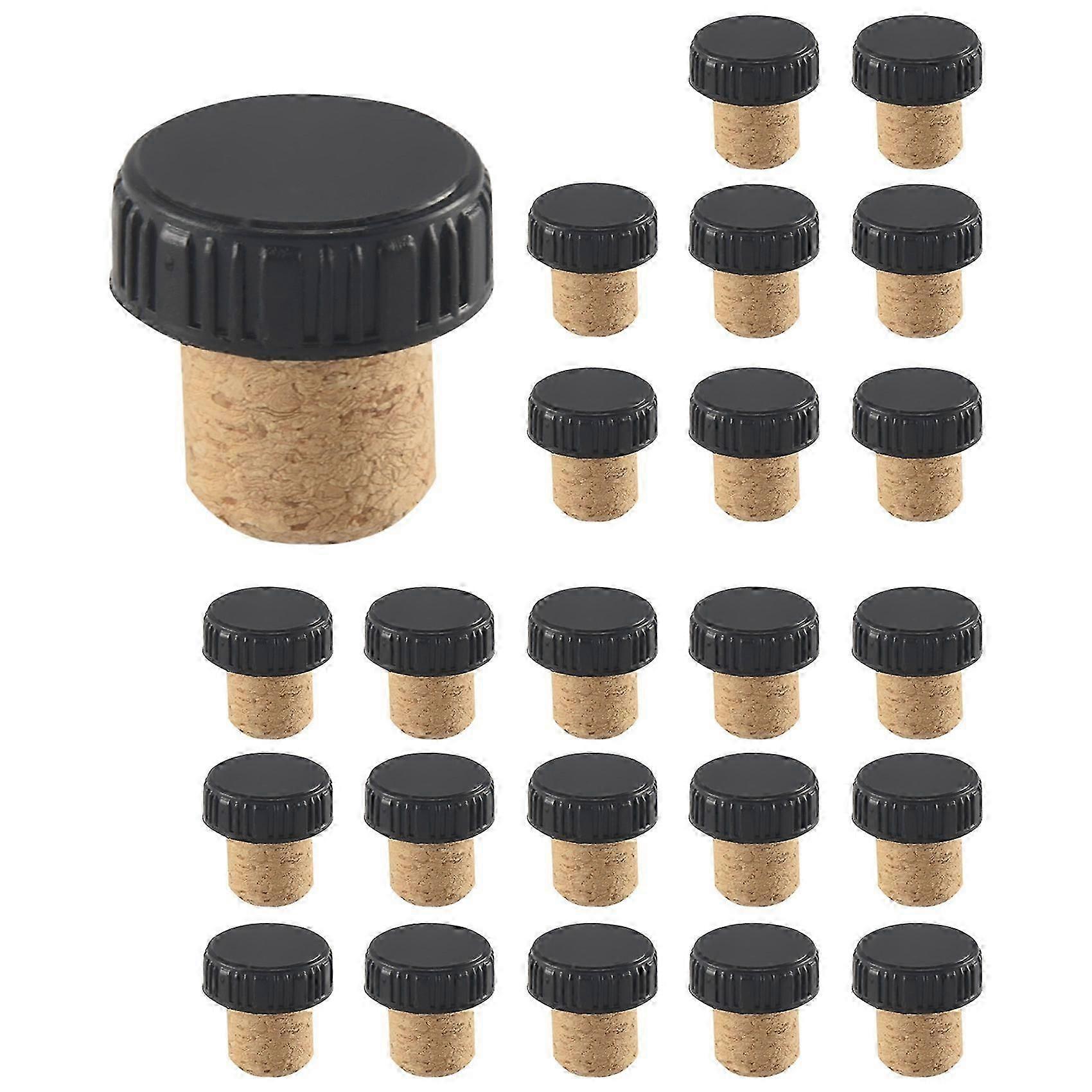 24 Pieces Cork Plugs Cork Stoppers Tasting Corks T-shape Corks With Top Bottle Stopper Bottle Plugs