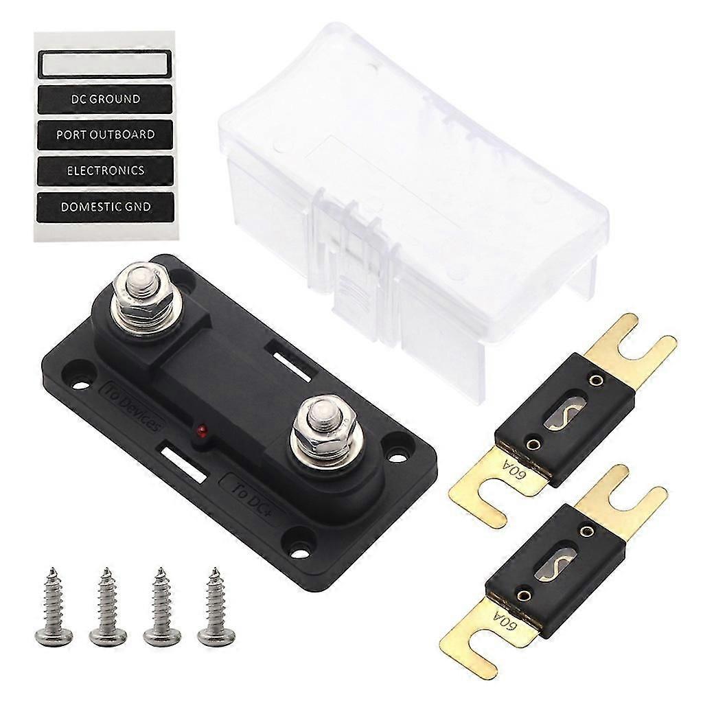 1 Set Anl Fuse Holder With Indicator Light Heavy Current Fuse Holder For Auto