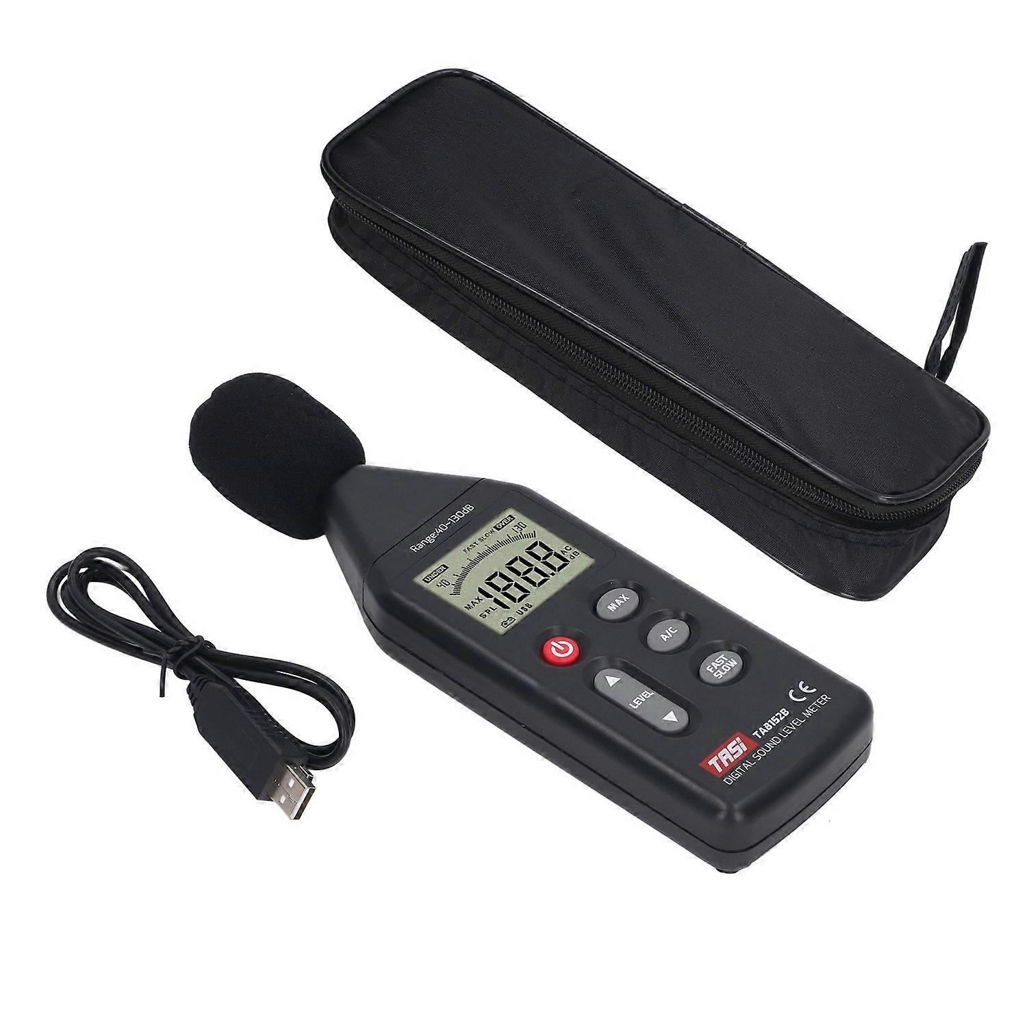 Noise Tester Sound Level Meter High Accuracy Large LCD Screen Display Digital Noise Measure Device w