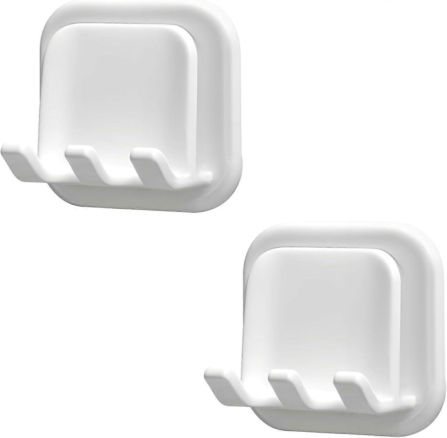 Wall Mounted Self Adhesive Toothbrush Holder for Bathroom, Easy Install, Space-Saving Design, Durable Plastic, Modern Style