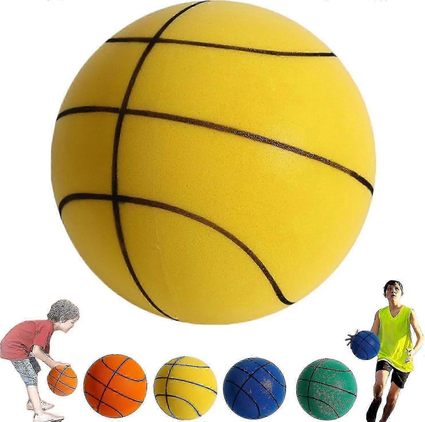 B-the Handleshh Silent Basketball,silent Basketball Dribbling Indoor,uncoated High Density Foam Ball Safe Quiet Basketball