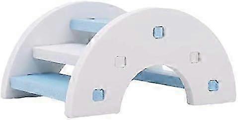 Hamster Arch Bridge Colorful  Wood Chew Toy For SmallCage Accessories,Blue