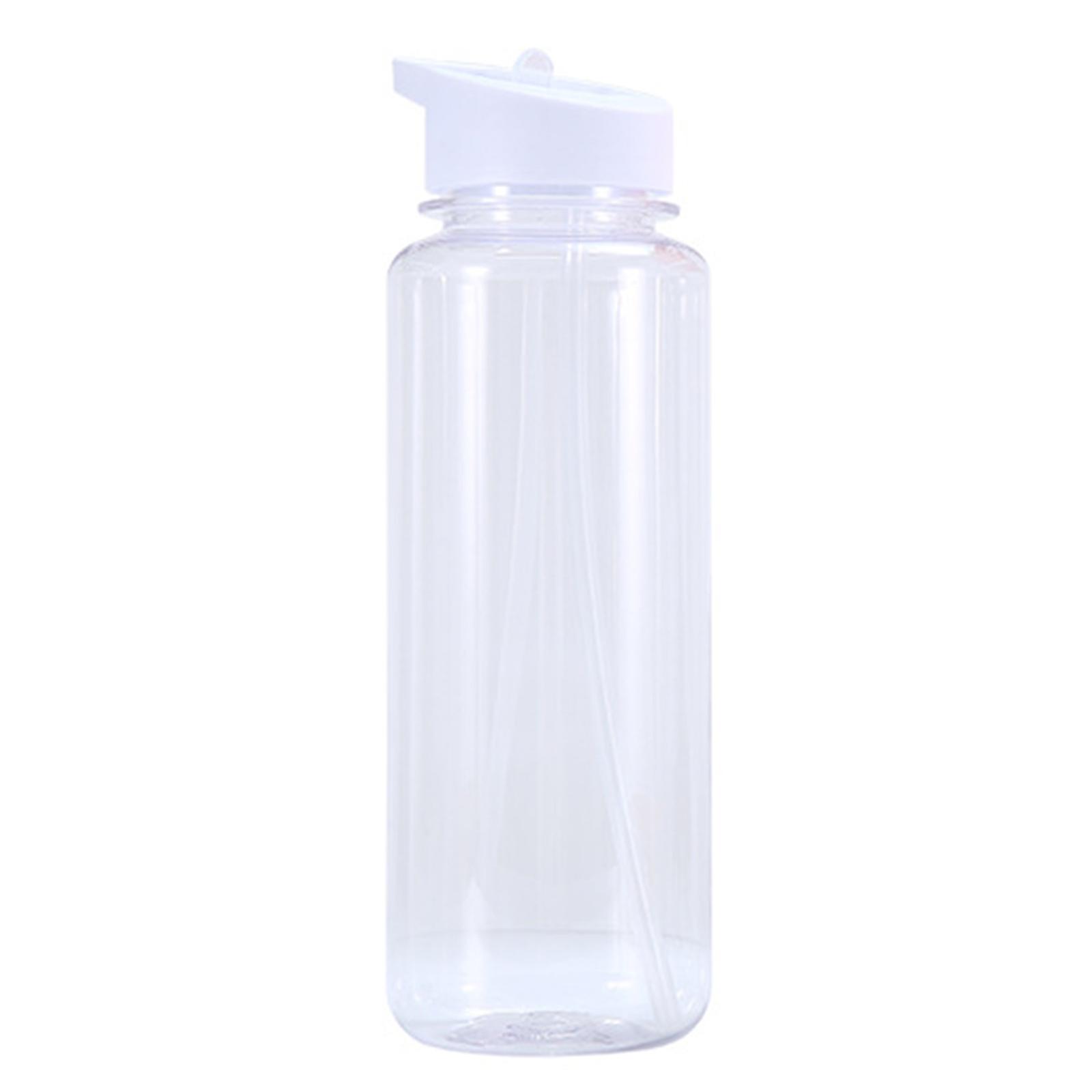 Straw Cup with Generous Capacity Delicate Plastic Water Bottle Efficient Cup for Busy Professional and Student White
