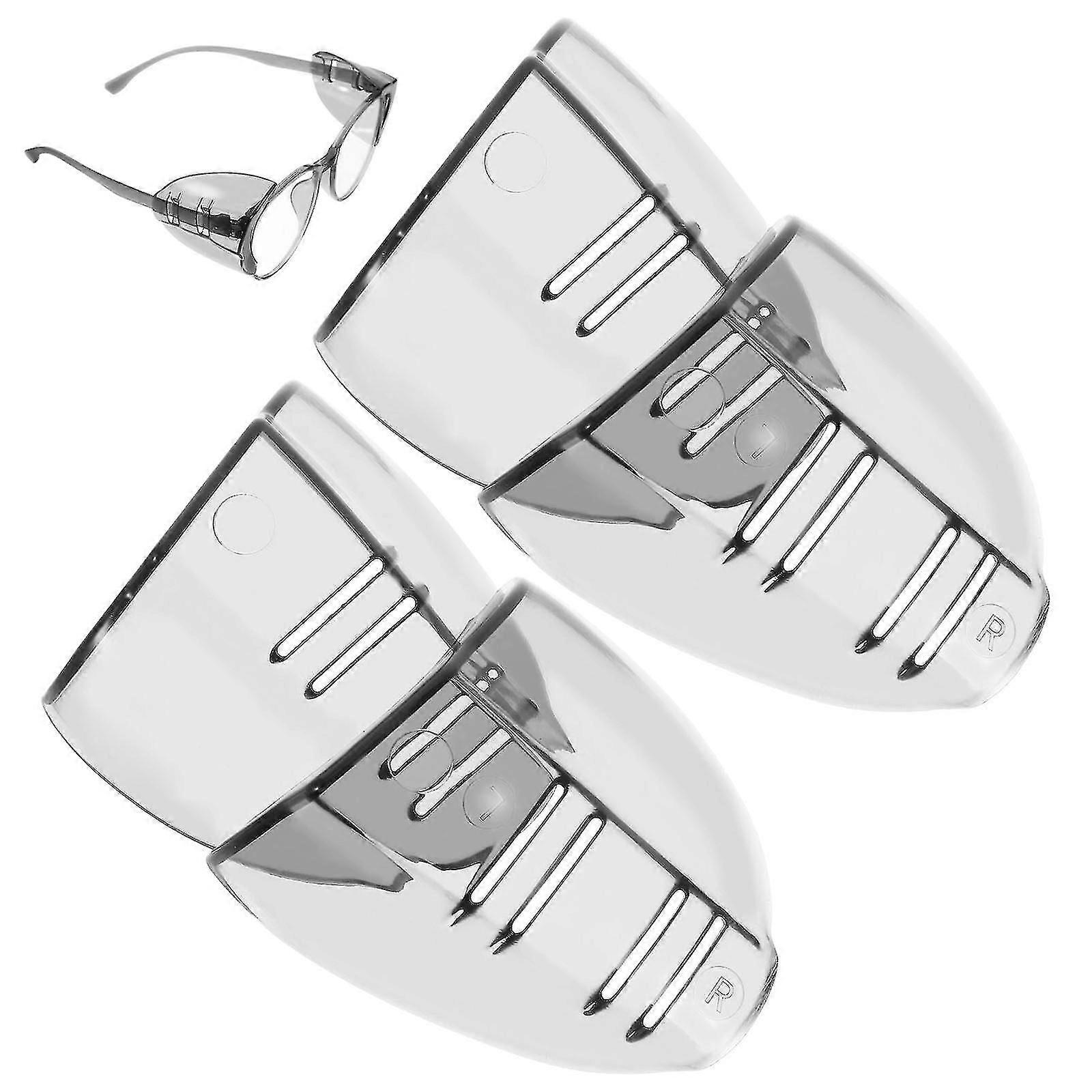 2 Pairs of Clear Eyeglasses Side Shields Protective Flexible Eyeglasses Side Shields