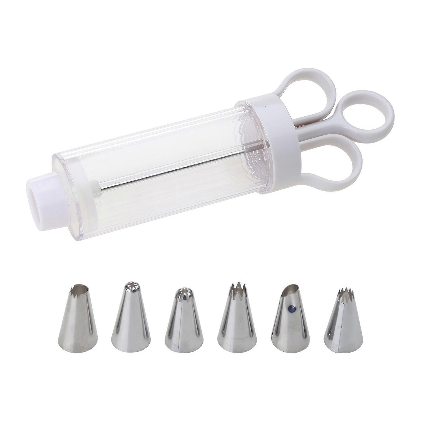 Cupcake Frosting Filling Injector with 5 Icing Nozzles Dessert Decorating Syringe Set Kitchen Baking Pastry Tool