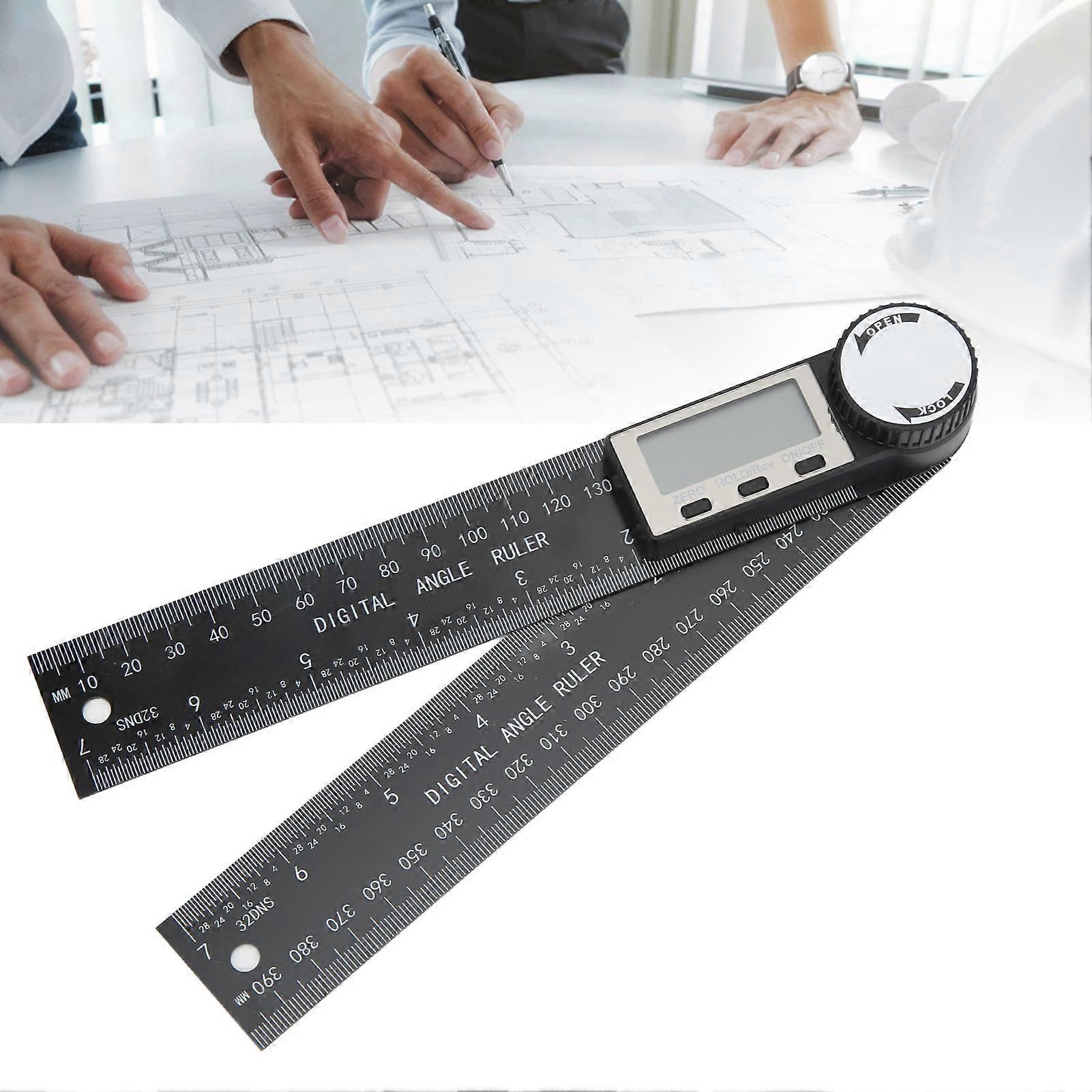 Digital Angle Ruler Protractor 0-360° Caliper Black ABS Tool