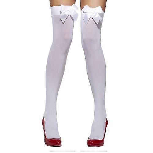 Fever Womens/Ladies Bow Opaque Hold Up Stockings
