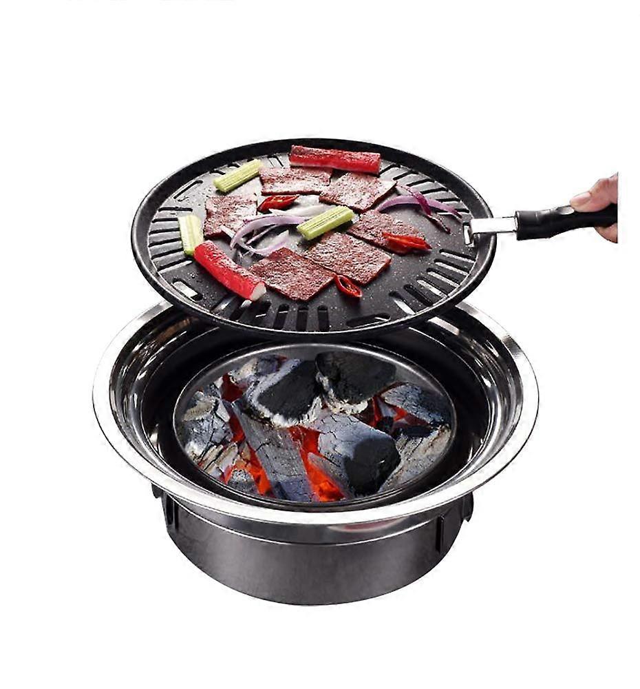 Multifunctional charcoal barbecue grill for home and camping