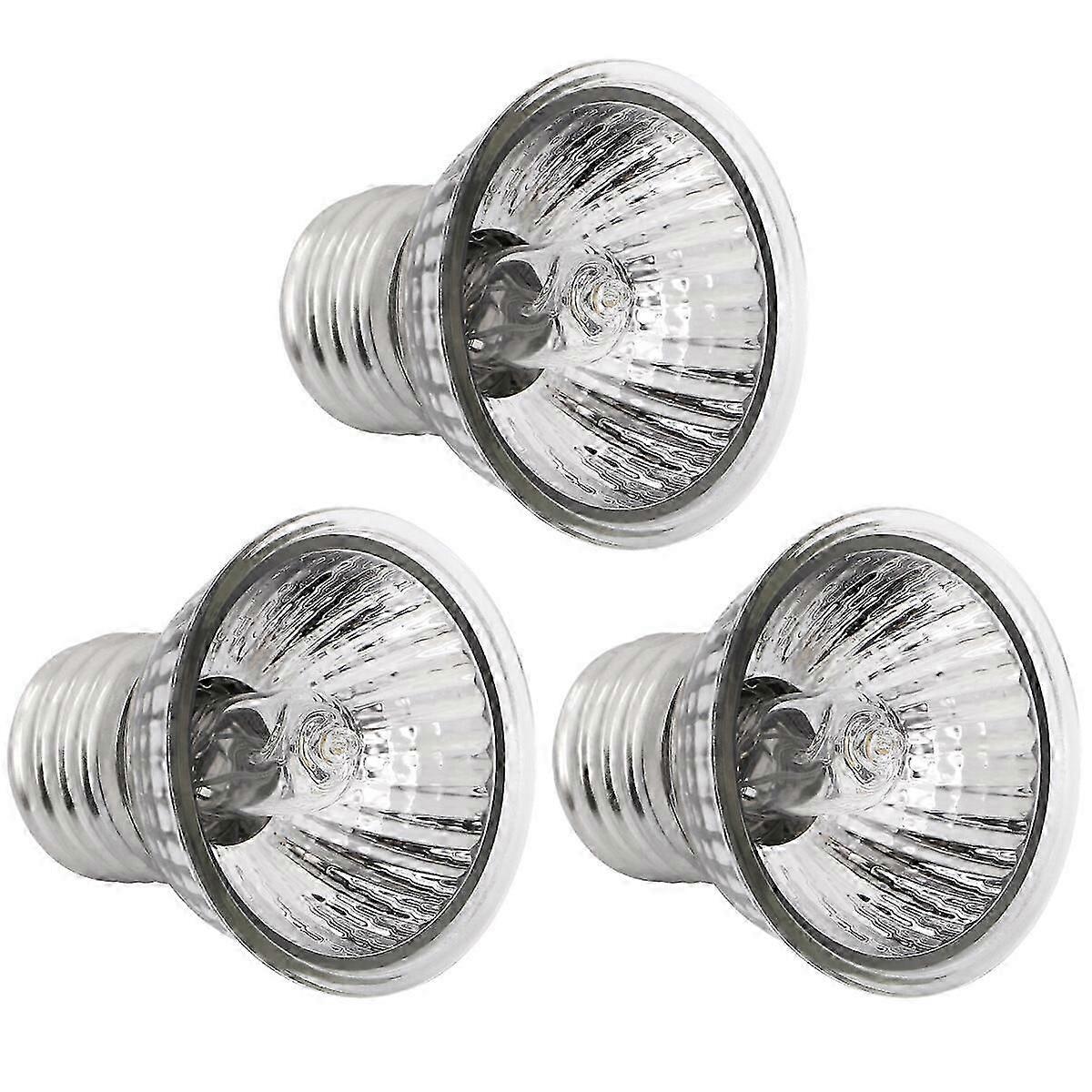 POPETPOP 3PCS 75W uvb+uva3.0 Reptile Lamp Bulb Turtle Basking UV Light Bulbs Heating Lamp Reptile Sun Light Bulb