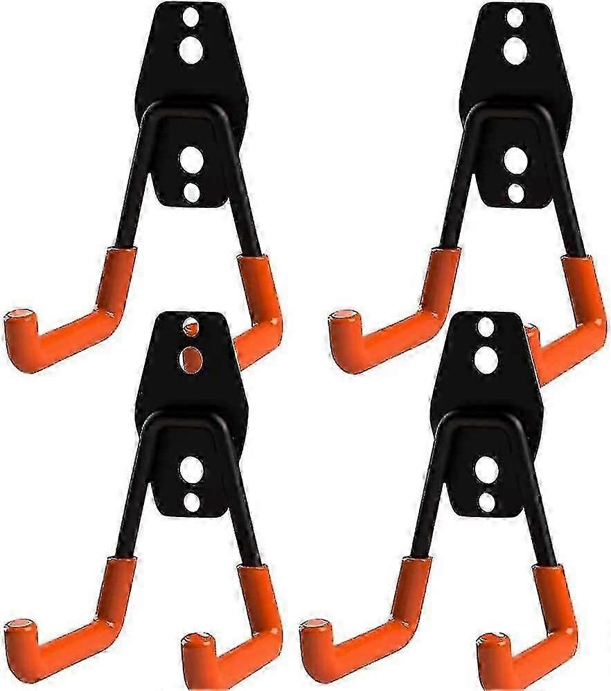unique Garage Hooks, 4 Pack Garage Storage Hooks Wall Mounted Hanging Hooks With Heavy Duty Backing