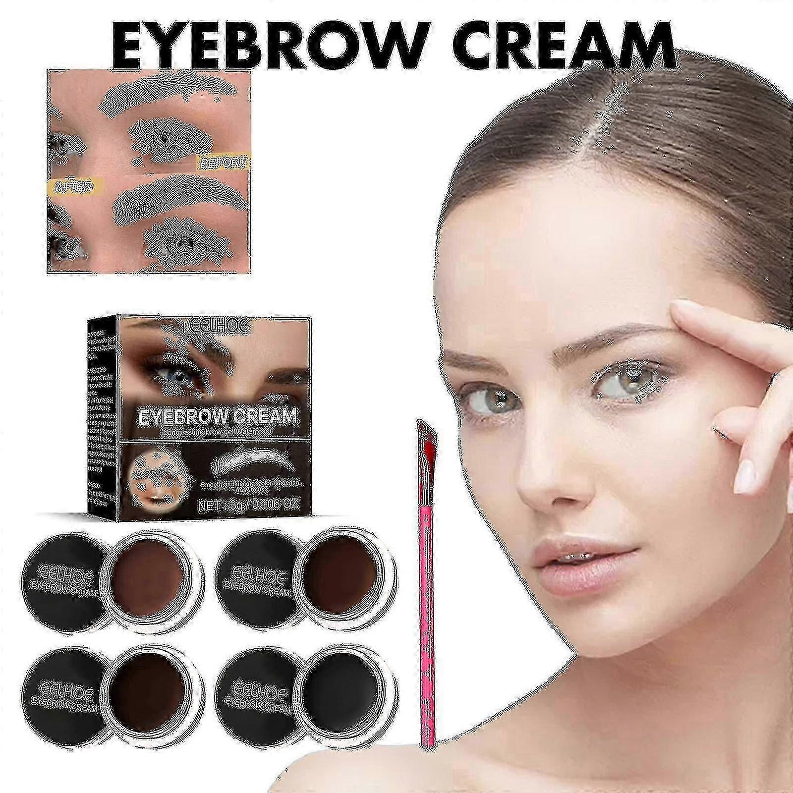 Eelhoe Eyebrow Tinting Cream Is Smooth, Colorfast And Waterproof For Long-lasting, Natural-looking Wild Eyebrows