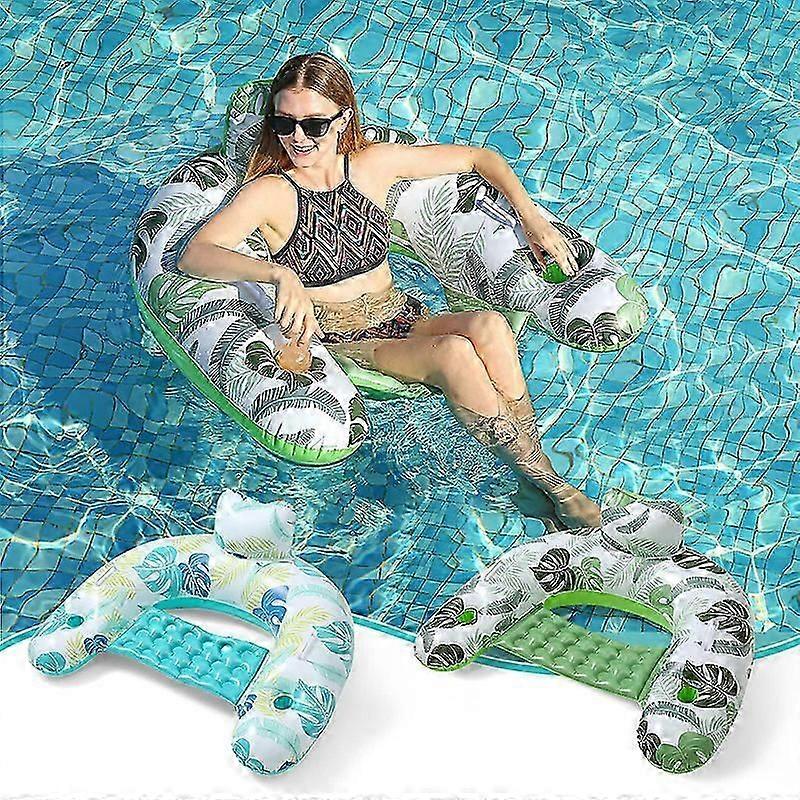 high quality PVC Inflatable Pool Float Lounger, Water Floating Chair for Beach, Lake & Swimming Pool - 42 x 35 Inch