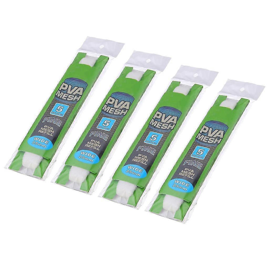 4Pcs 5 Mètres 25mm PVA Soluble Dans L’eau Leurre De Pêche Filet Sac Universel En Filet
