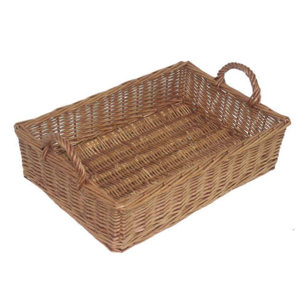 Wicker Rectangular Display Tray