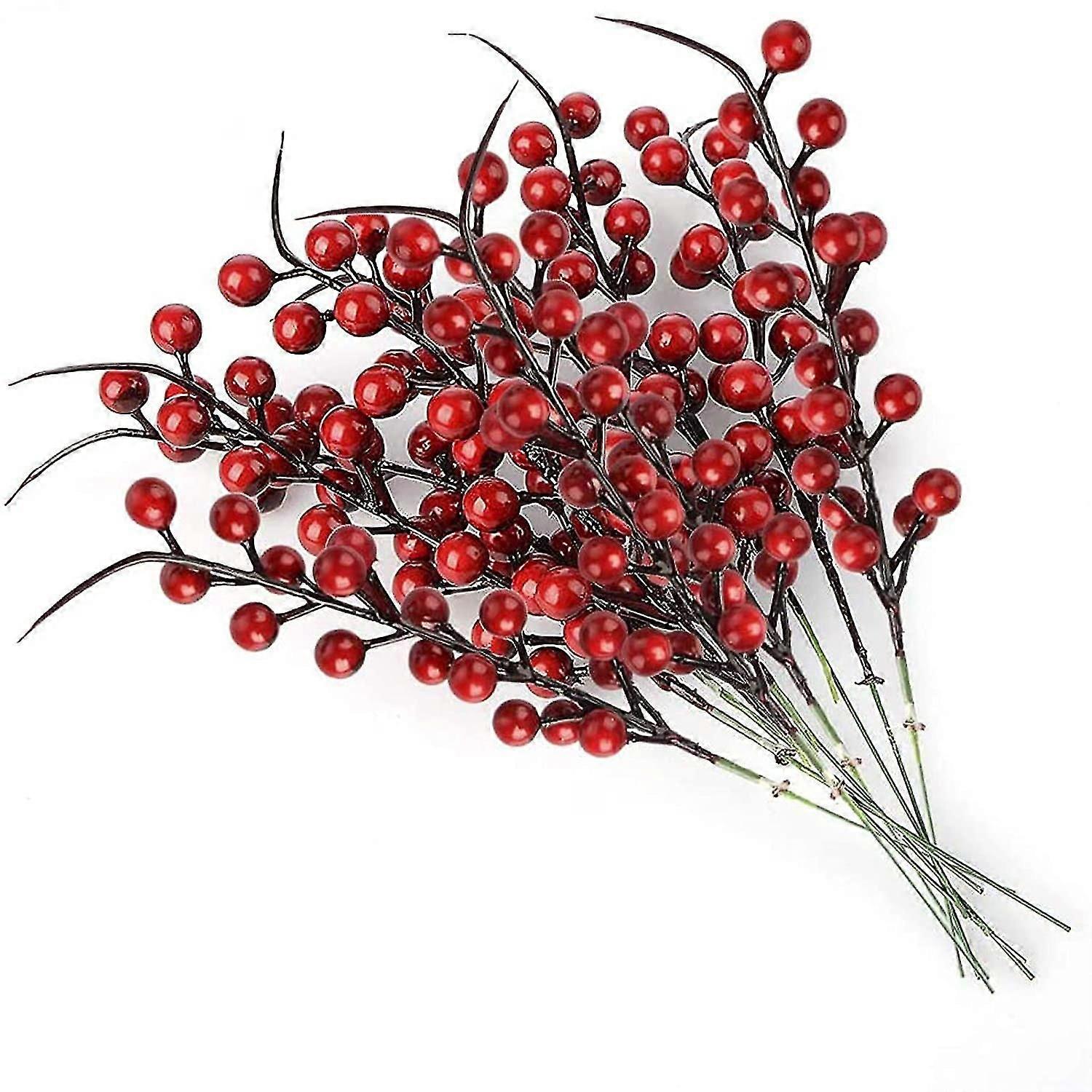 10 buc fructe de pădure artificiale false mini fructe de pădure roșii de ilex simulare fructe decorative