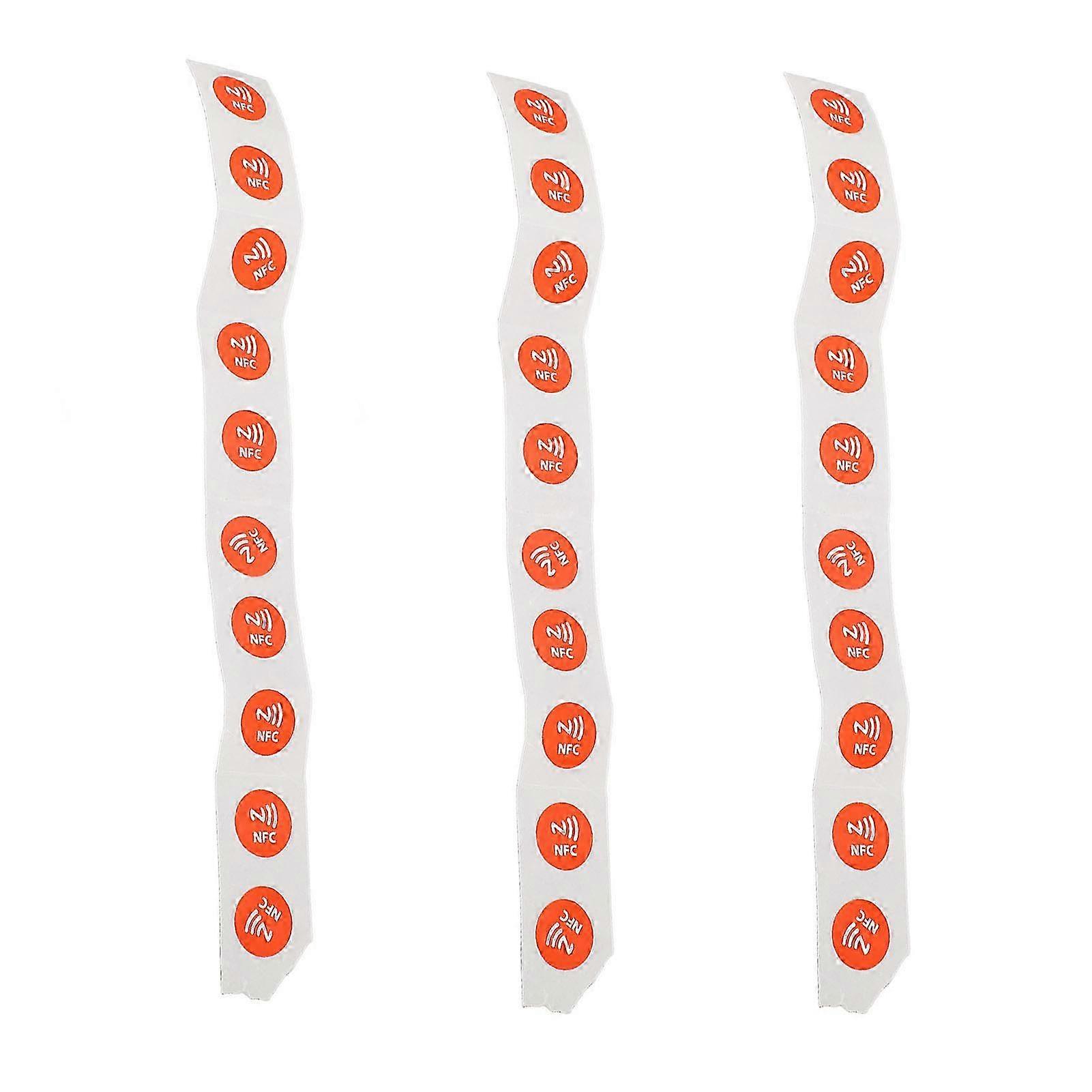 30PCS NFC Tags NFC Stickers Compatible for TagMo and for Amiibo 504 Bytes Memory Fully Programmable Red