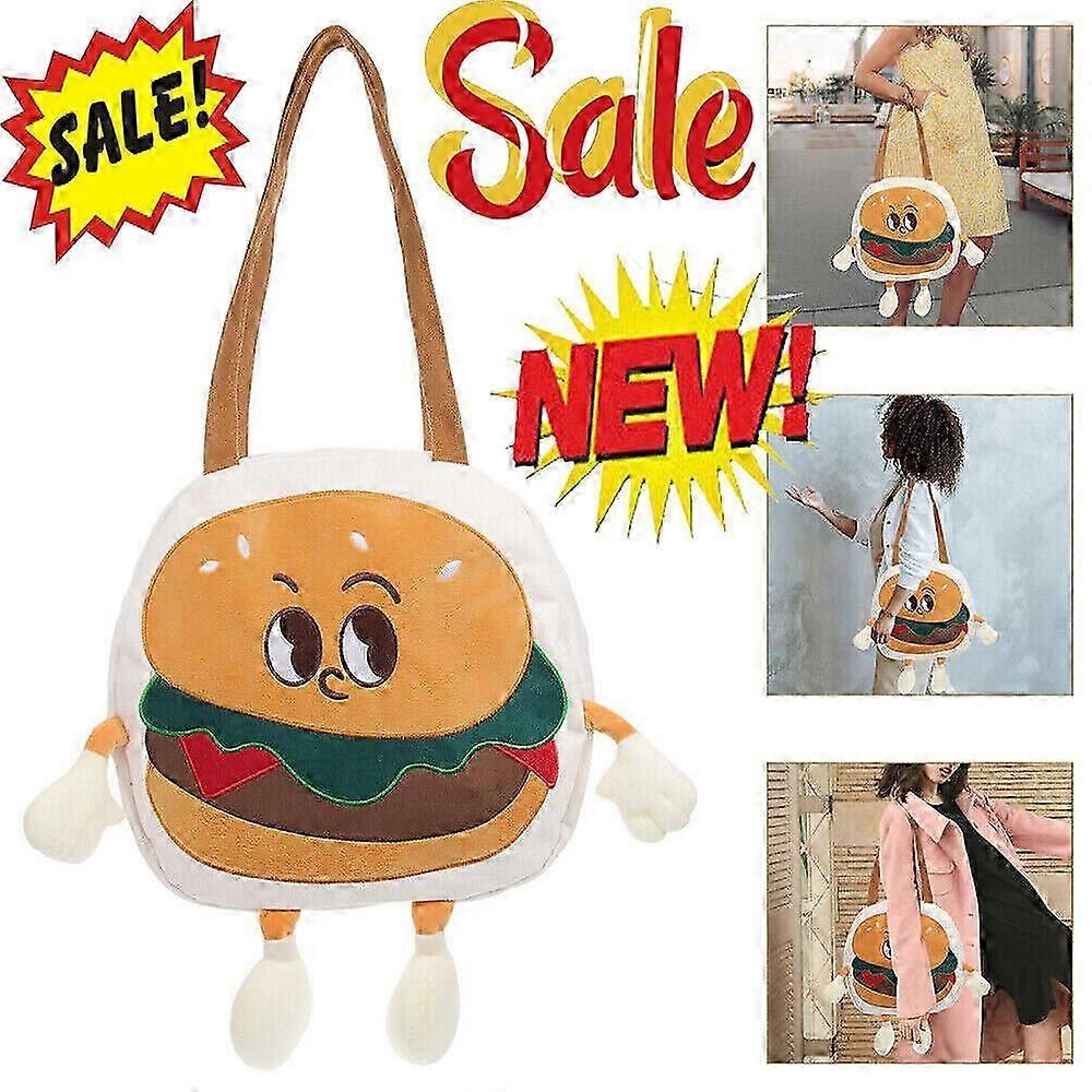 Storage Bag Large Capacity Handbag Hamburger Versa Tote Cute