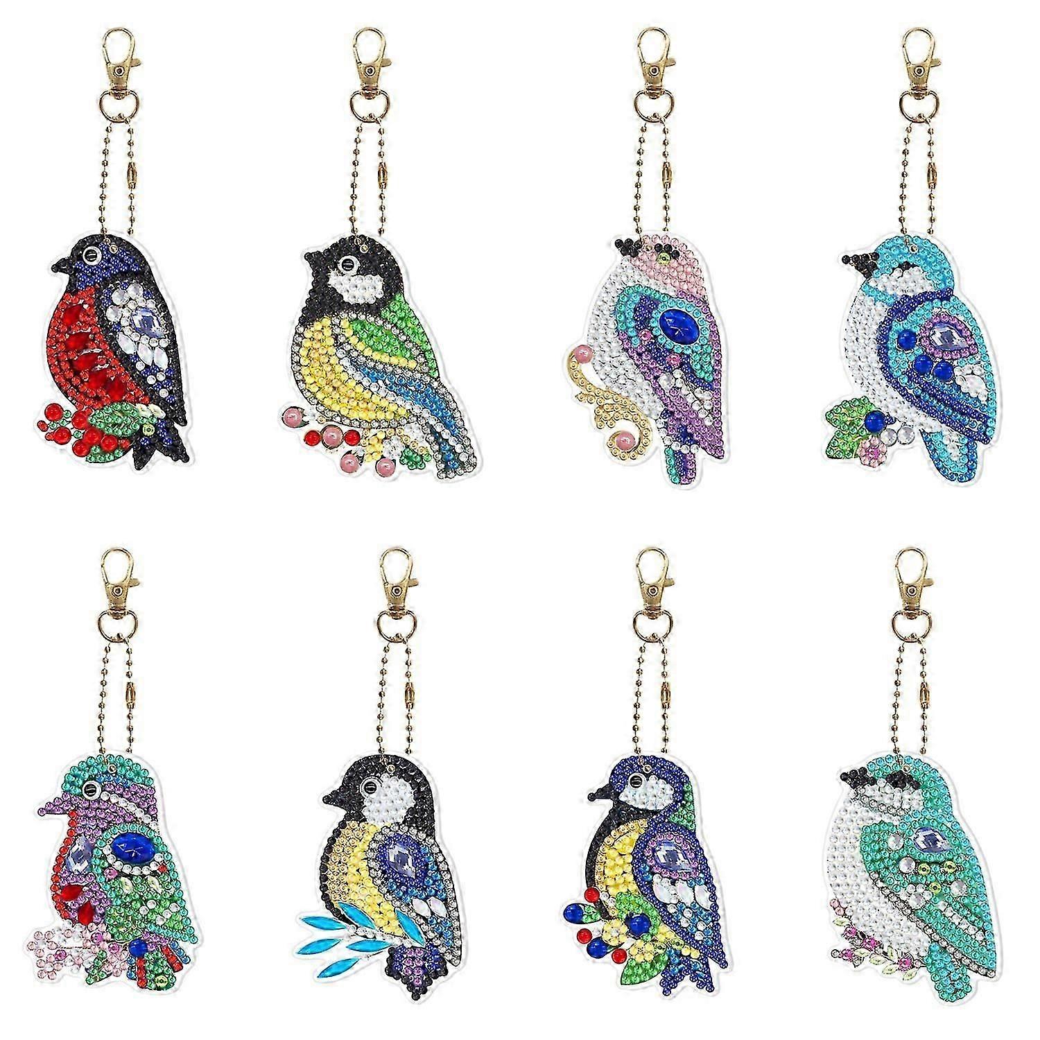 DIY avaimenperä timantti piirustus joululahja timantti tarra kirjonta kaksipuolinen pora akryyli k