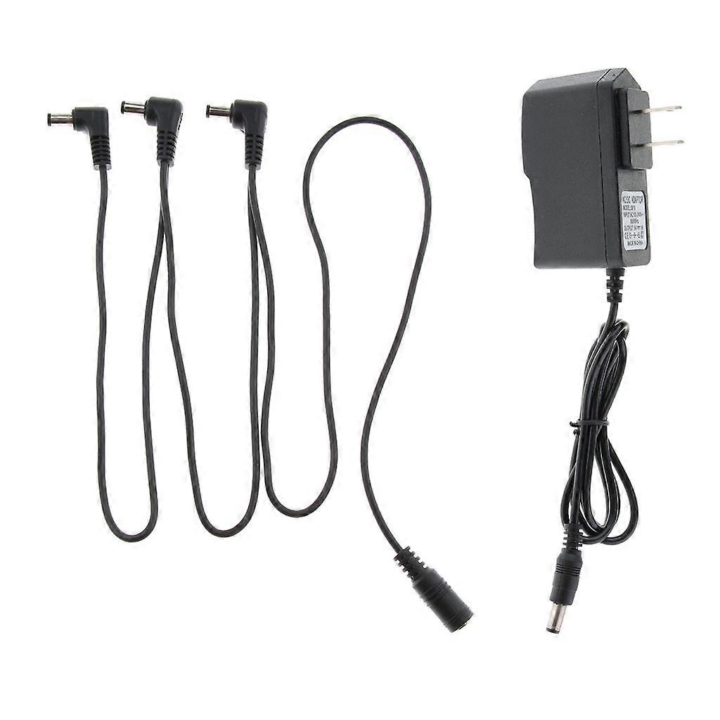 US Standard Electric Guitar Cable Adapter Guitar Effector 9V1A