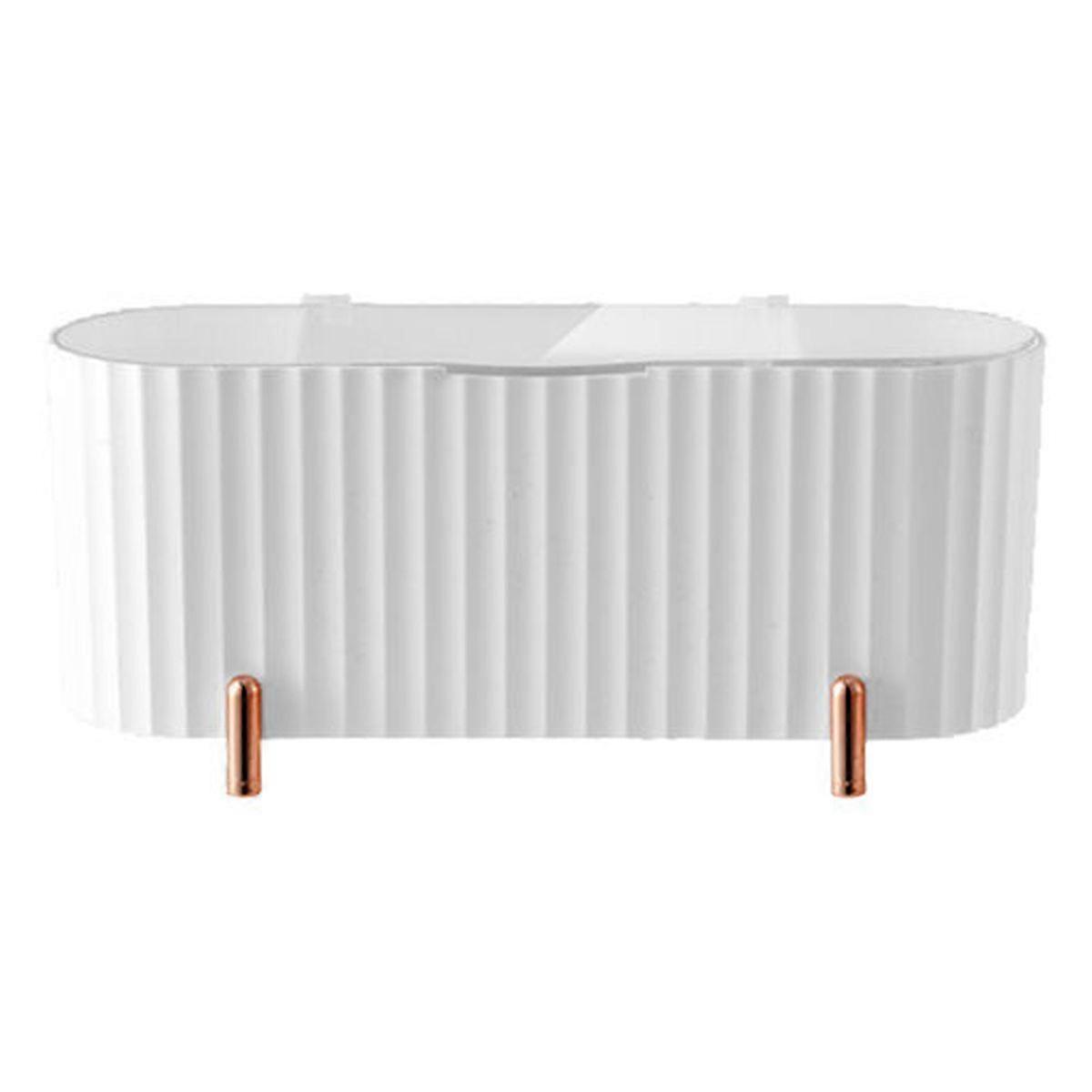 Stackable Makeup Organizer for Bathroom Vanities, Counters, Drawers - White