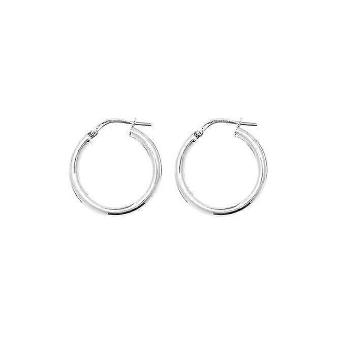 Acotis Silver Hoop Earrings Plain G5256