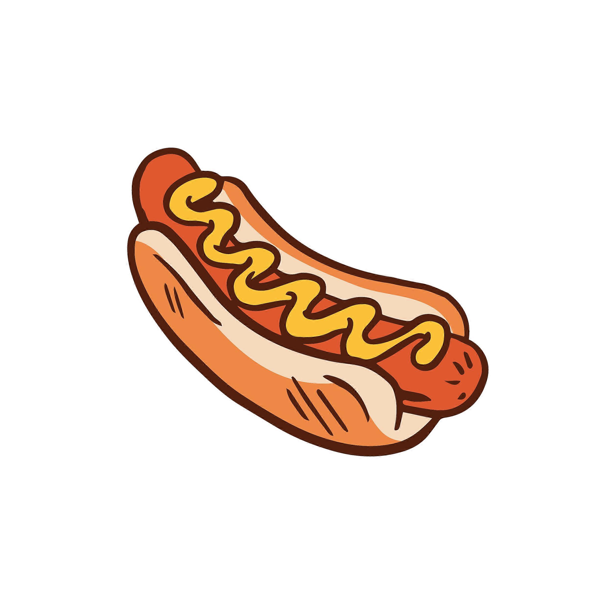 Iron-on patch Cartoon Hotdog