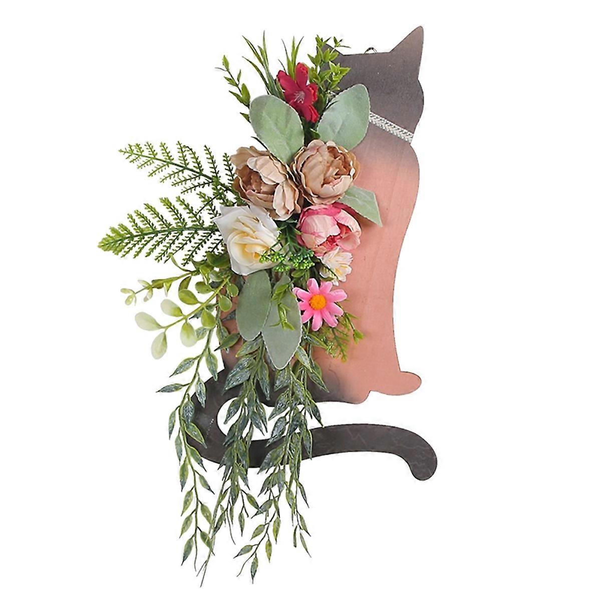 Spring Cats Wreaths, Artificial Spring Summer Cats Door Wreaths