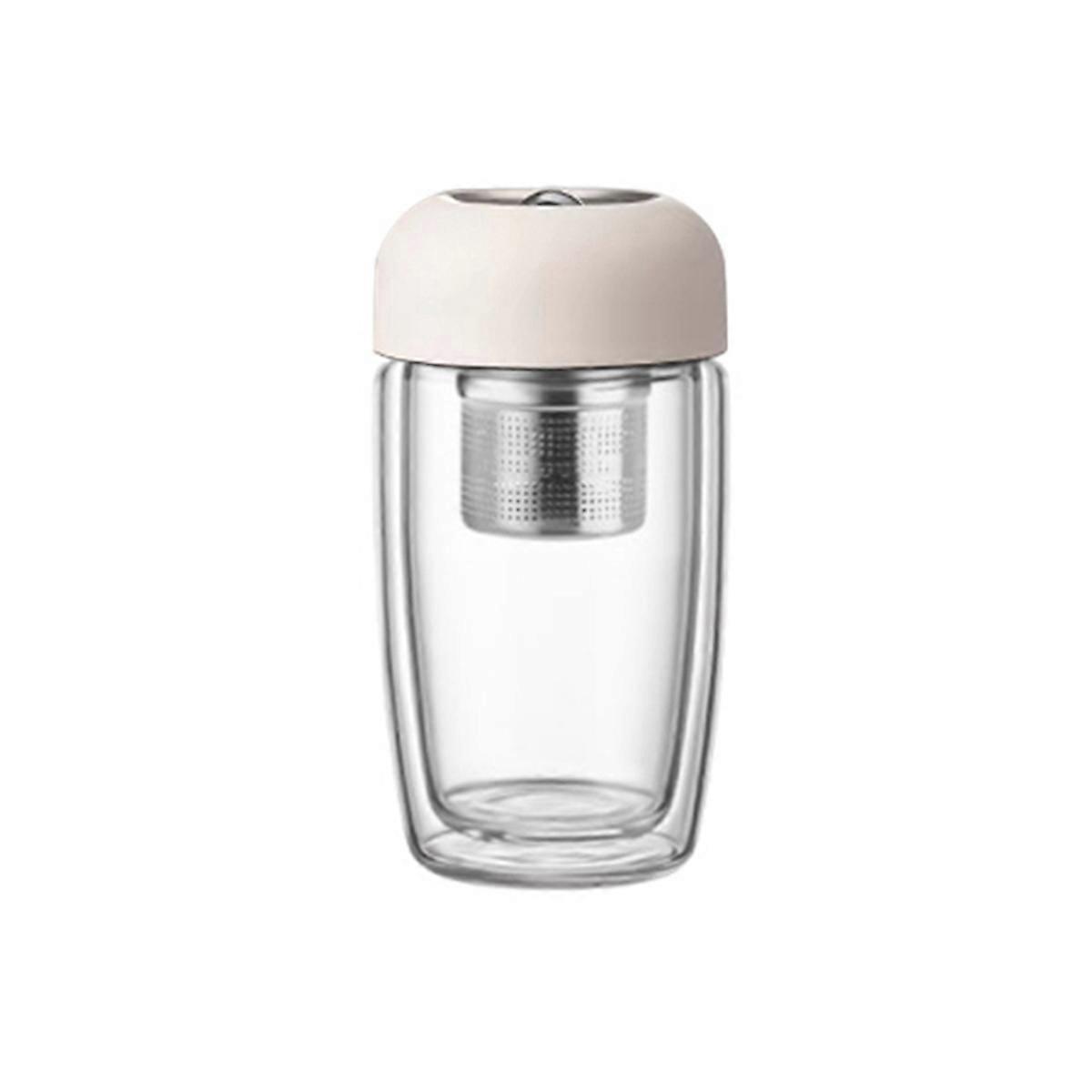 Thickened Anti-Scalding Glass Cups Watertight Leakproof Cup 320ML,A
