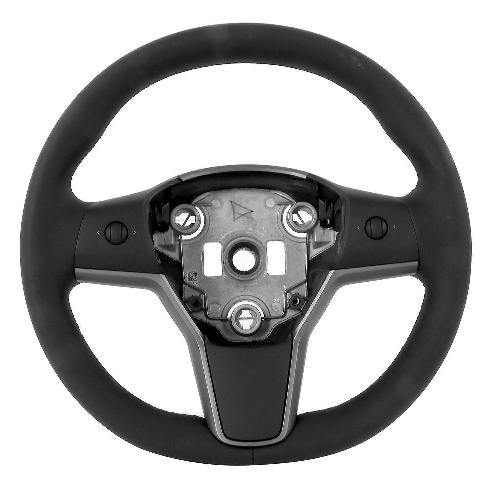 Black Steering Wheel with Button Leather Car Modification Replacement for TESLA MODEL 3 2017+