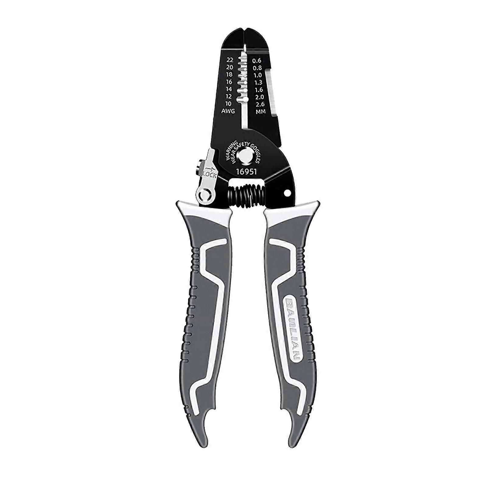 Multifunctional 7 Inch Wire Stripping Crimping Pliers Cable Stripper Tool for Solid and Stranded Wires for DIY