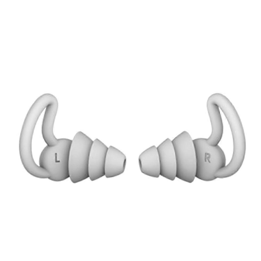 2X Quiet Noise Reduction Earplugs Reusable Hearing for Protection Flexible Silicone for Sleep Noise Cancelling 2/3 Layer A