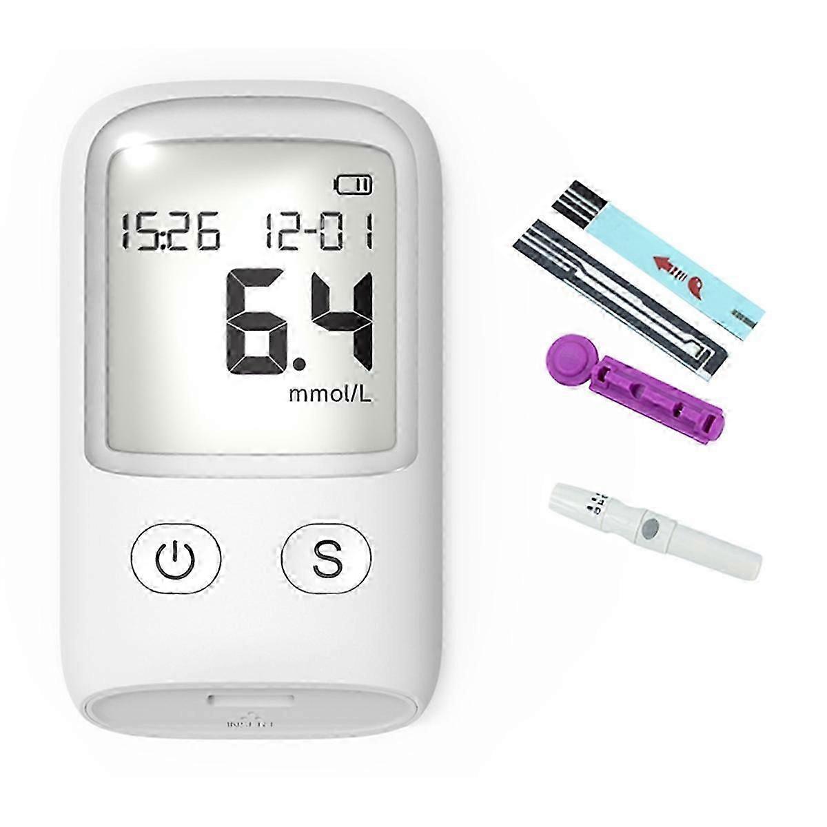Hemoglobin Meter Hemoglobin Tester Hemoglobin Test Kit Glucometer to Measure Blood Sugar,25 Test Strips + 25x Needles
