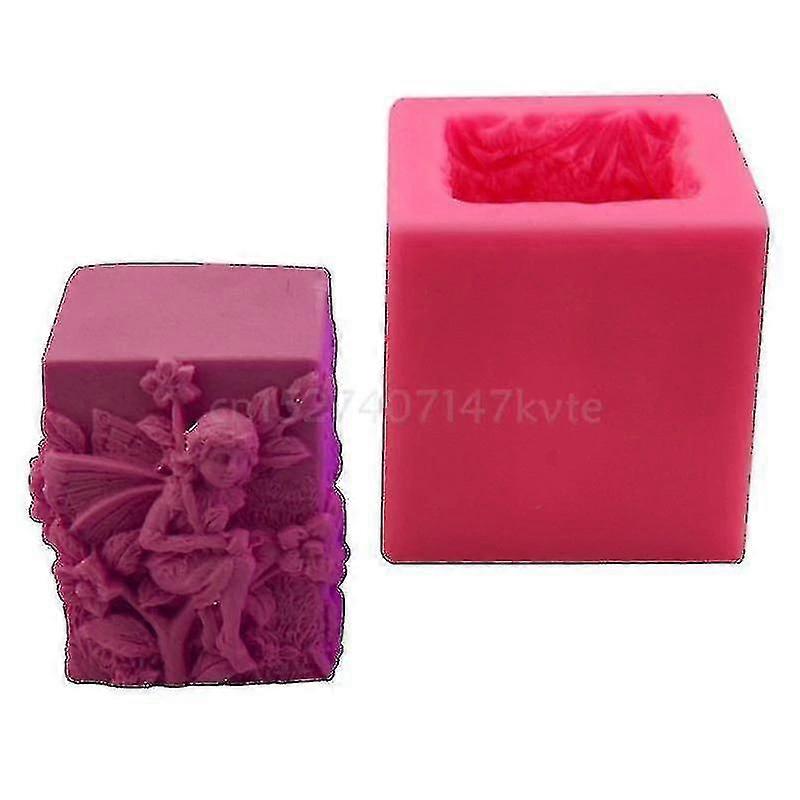 Miniowl-3DエンジェルガールフェアリーシリコンソープモールドDIY