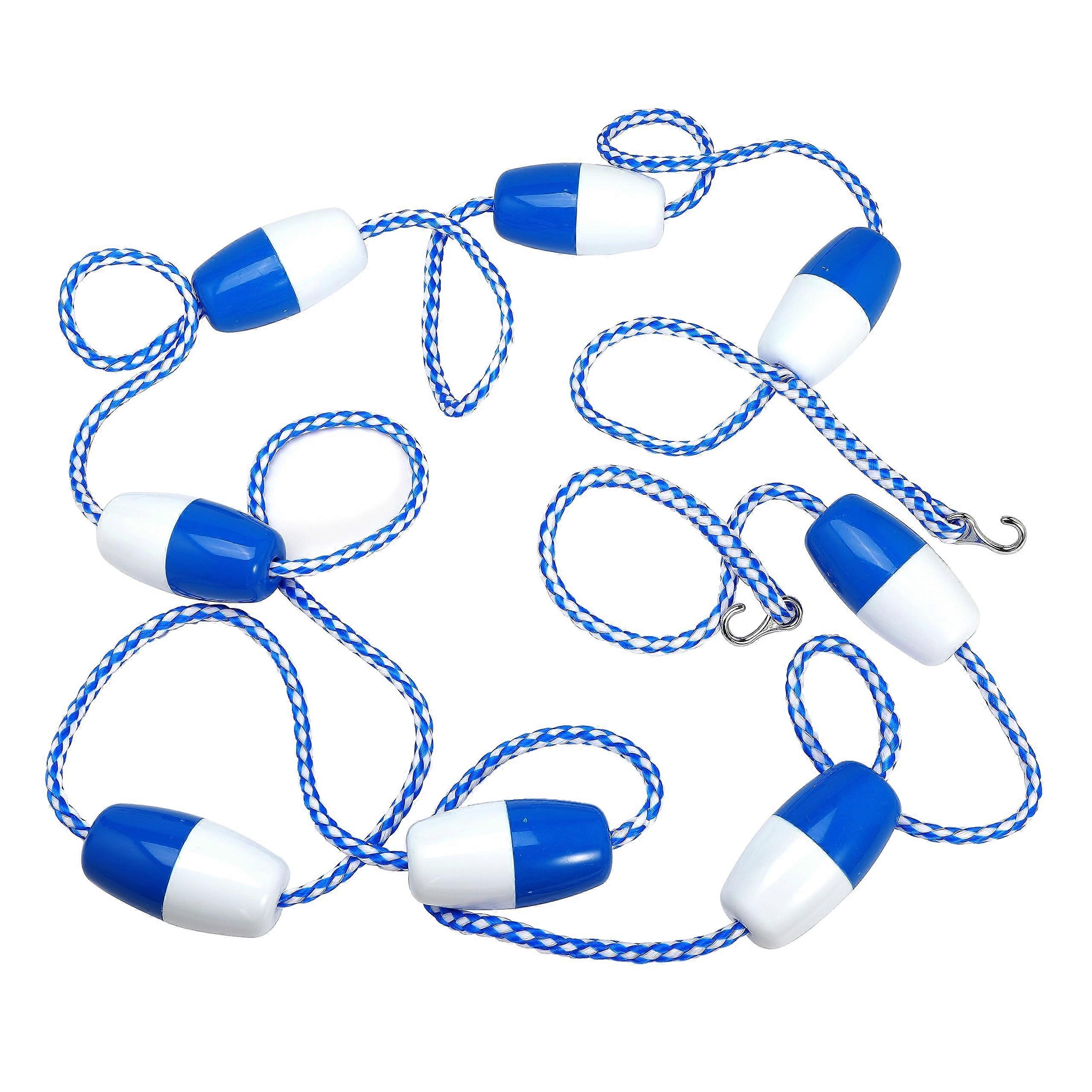 Swimming Pool Safety Rope Float Lane Divider with 2 PreAssembled Stainless Hooks