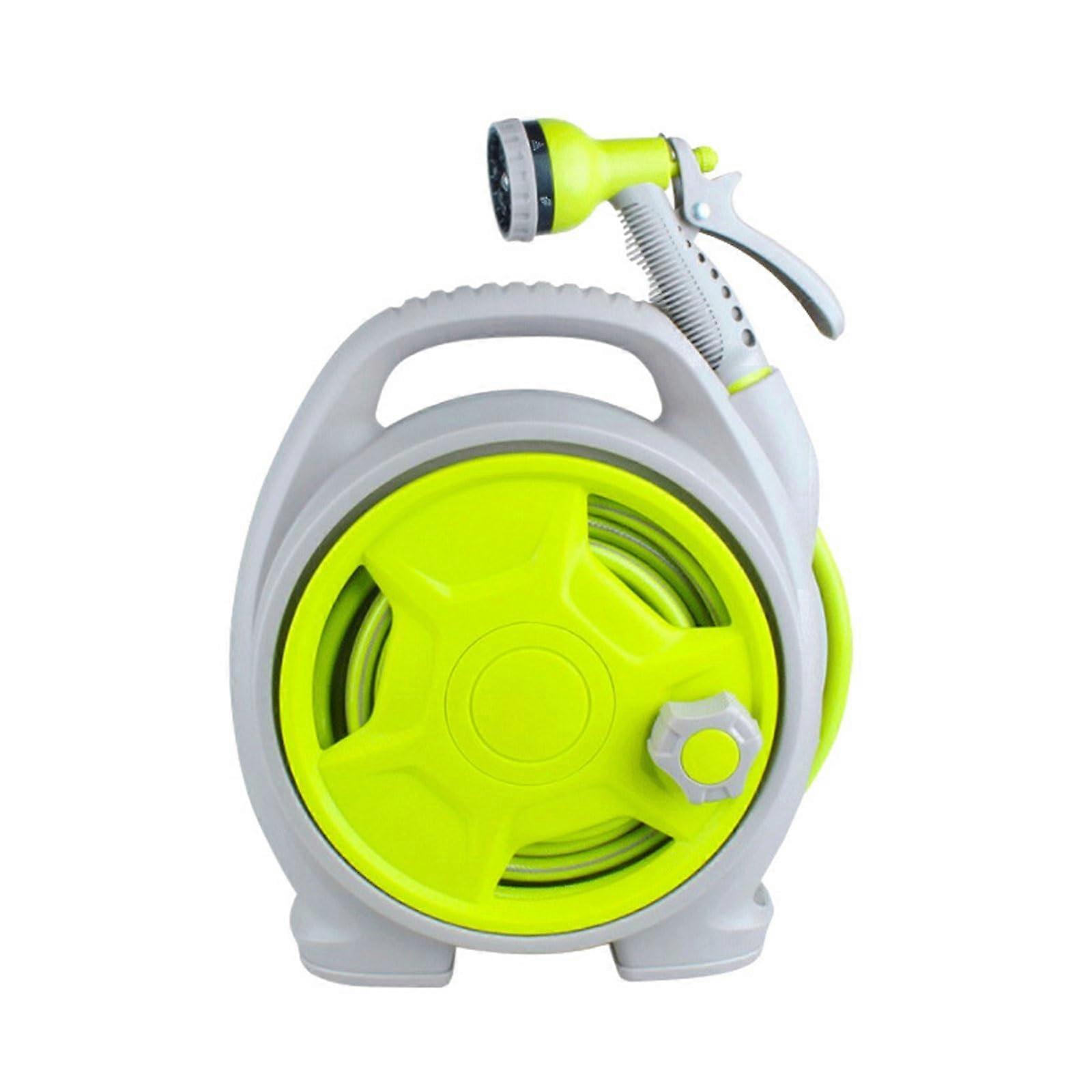 Garden hose reel cart with 6pattern nozzle – sturdy outdoor water pipe organizer, keeps the garden neat and green.