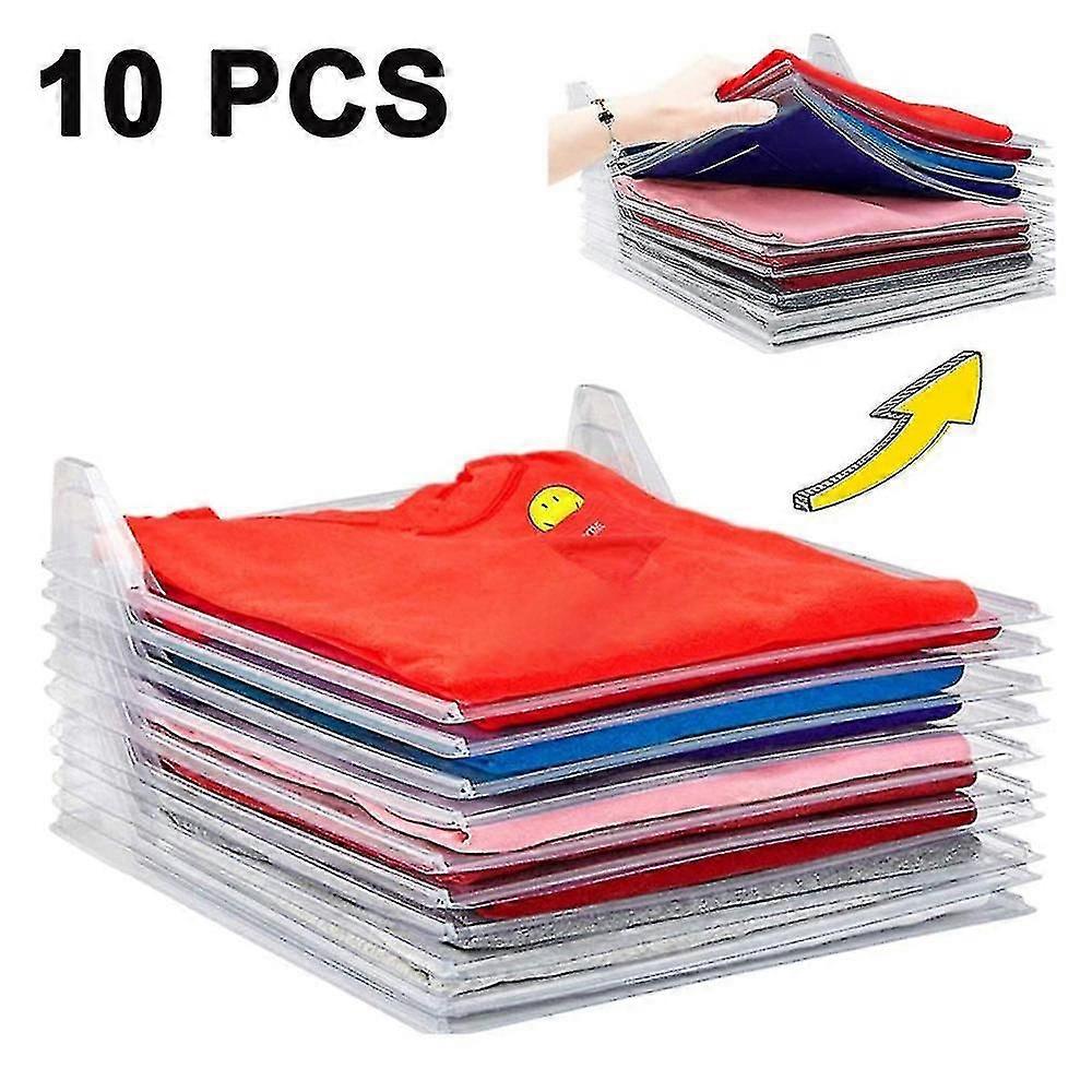 10 Pack Garderob Fällbar bräda Tee Shirt Izer File Izers