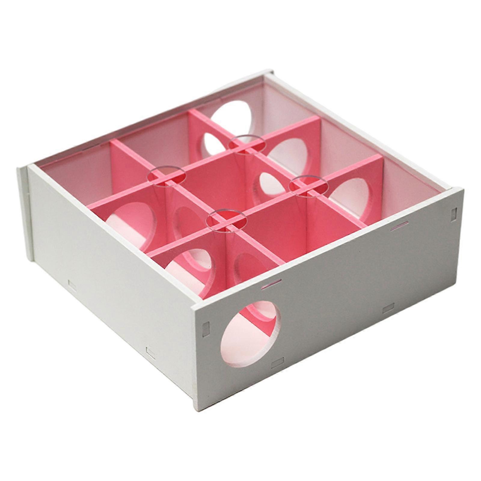 Wooden Maze Tunnel Toy with Transparent Acrylic Cover, Small Animals Gerbil