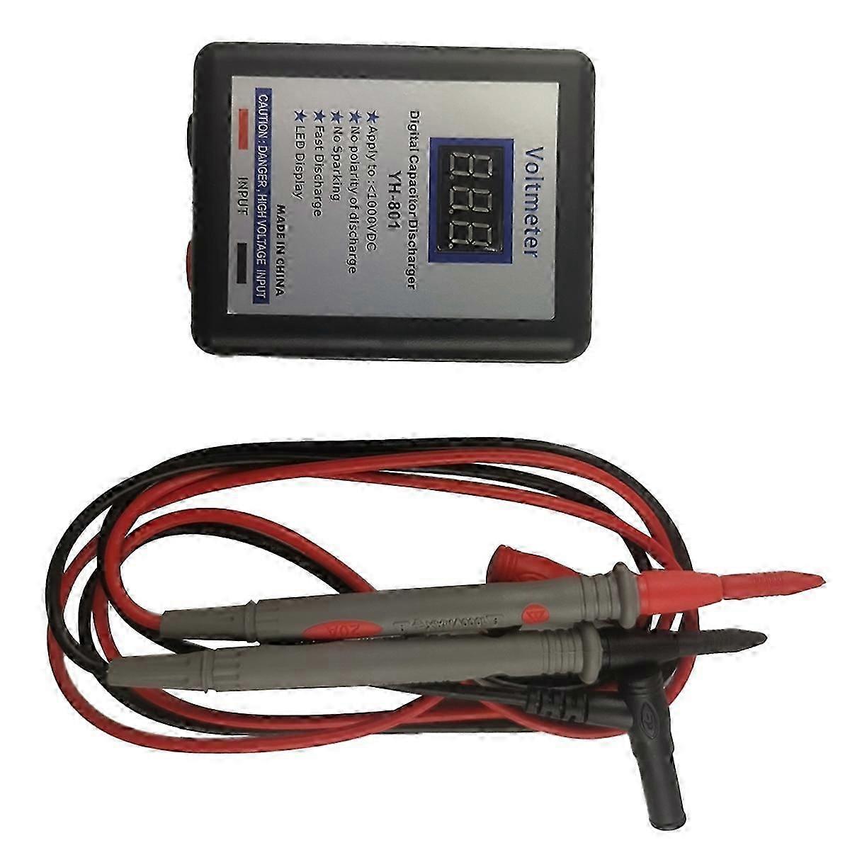 Digital Capacitor 800V Voltage Tester Fast Discharger High Volt Discharging Tool Electronic Repair
