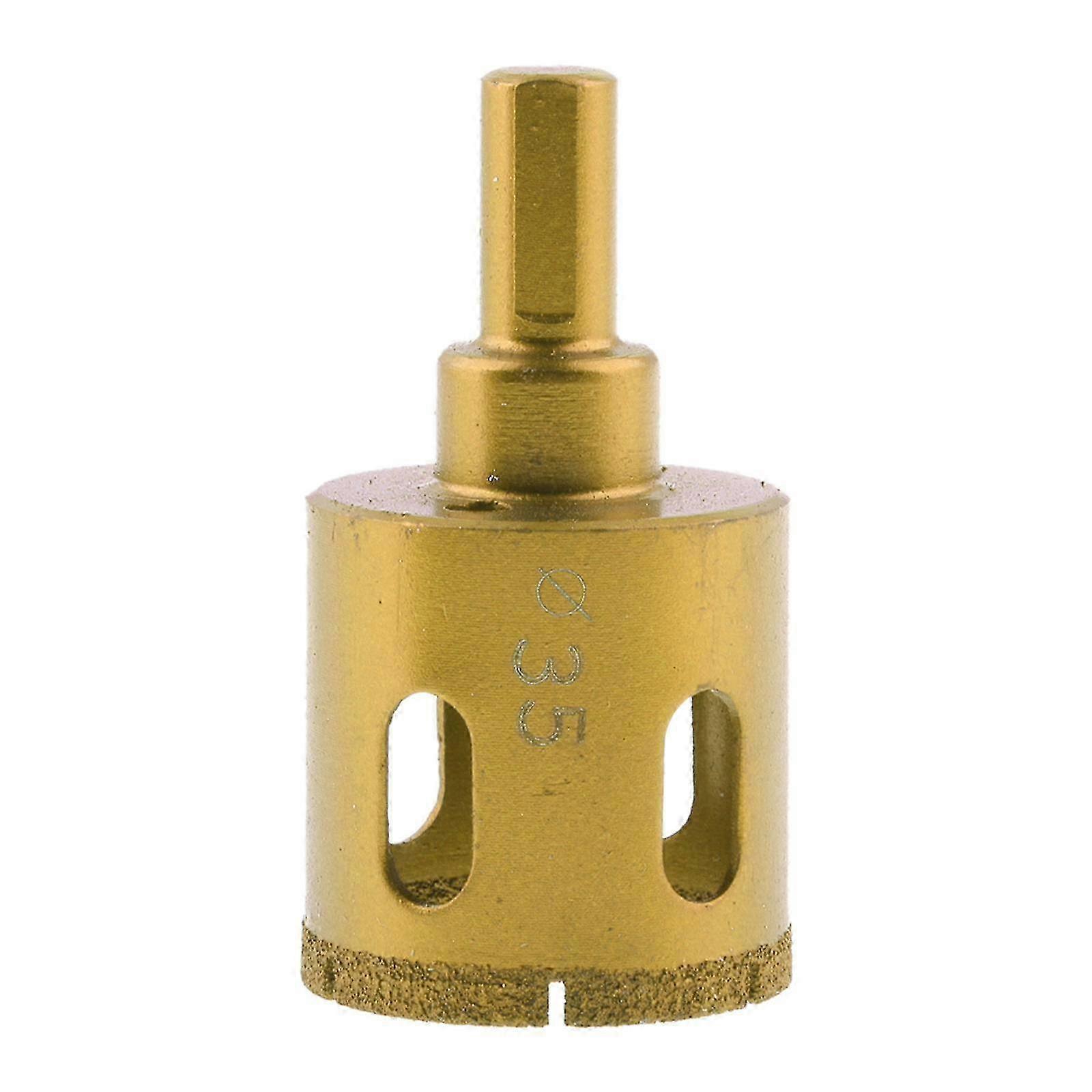 Diamond Drill Bit, Accessories DIY Tool Drill Bit Extractor Remover Tools for Pots Ceramics Bottles-size:Gold 35mm
