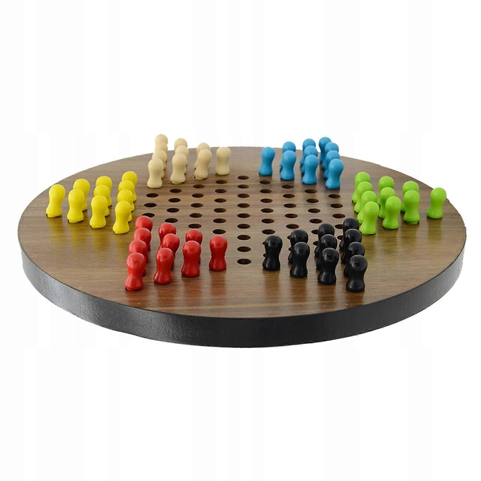 Wooden Chinese Checkers With Learning Balls