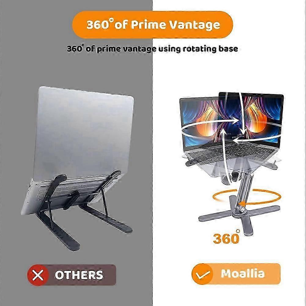 360 Rotating Laptop Stand Portable Riser Holder