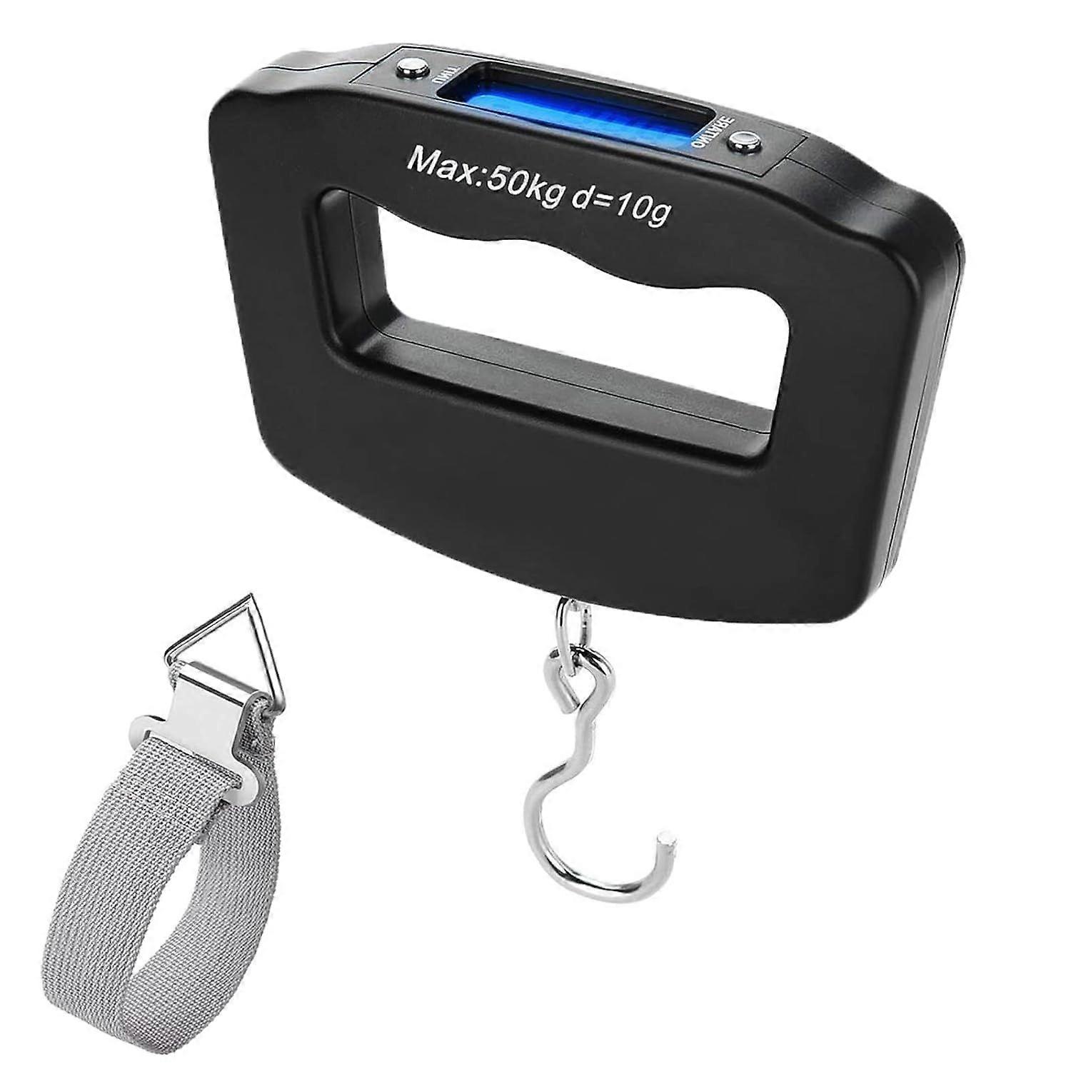 Electronic Luggage Scale, Hook Scale - 50kg LCD Display - Waterproof