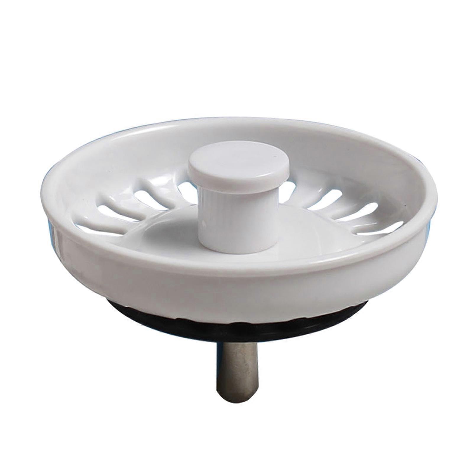 White Sink Plug Kitchen Sink Strainer Plug Waste Plug Basin Water Seal Plug Durable Smooth & Hassle frees Maintenance